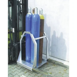 Gas cylinder storage pallets