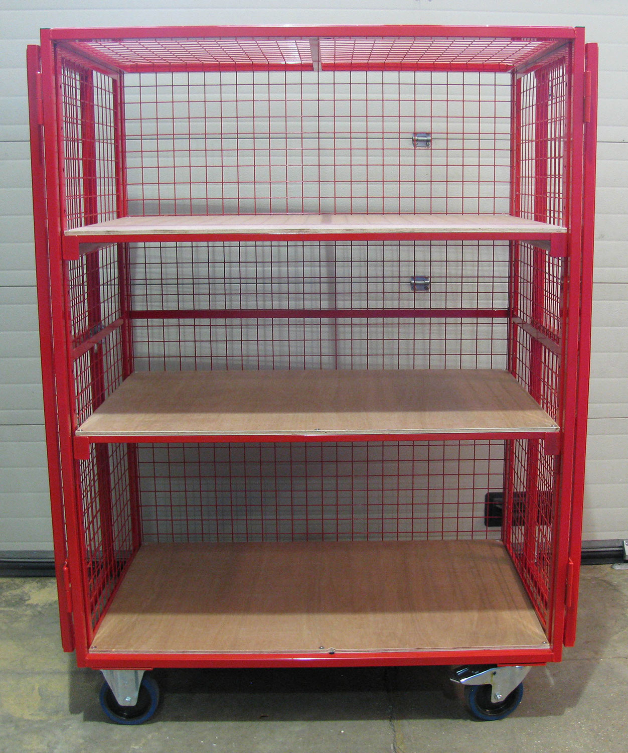 Stak-Red Mobile Mesh Security Cages With Adjustable Shelves - StakRed Mobile Cage 1