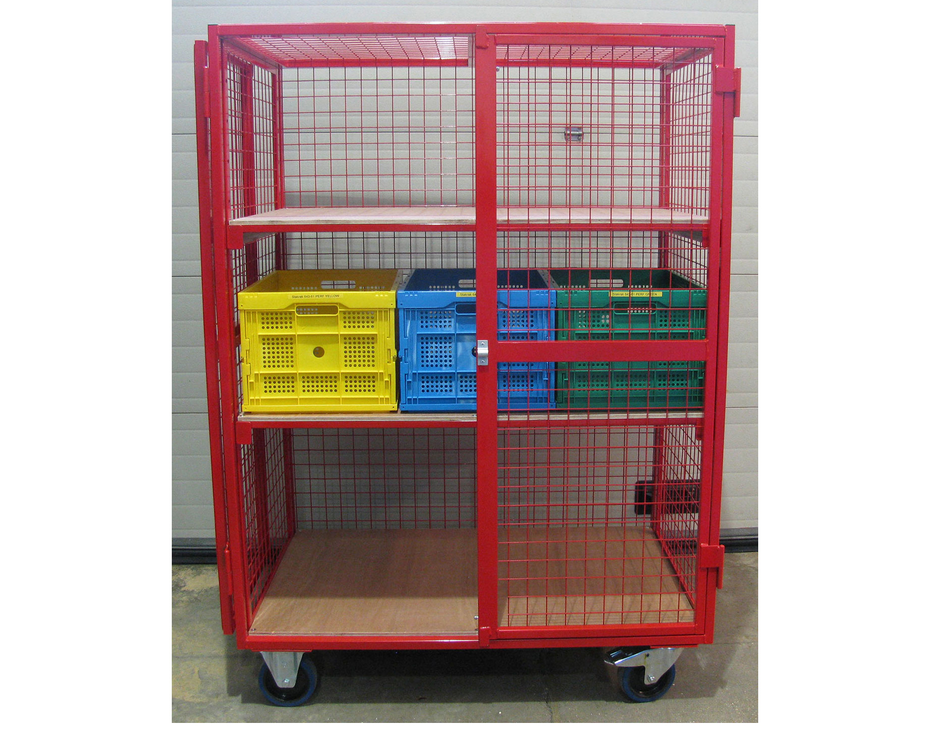 Stak-Red Mobile Mesh Security Cages With Adjustable Shelves - StakRed Mobile Cage 8 1