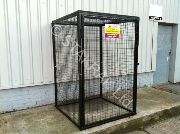 Gas Cylinder Cage with Mesh Base GC30 <br /> 9 x 47KG </br> H1800 x W1200 x D1200mm - gas cage 30 2 l