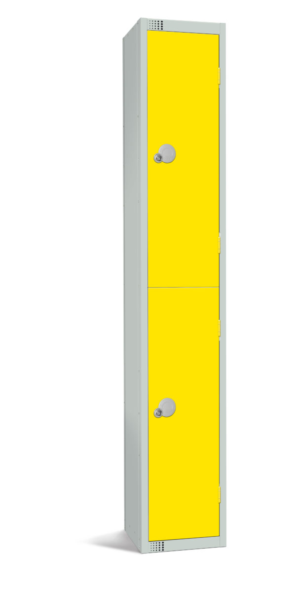 Economy Lockers - Double Door Yellow scaled