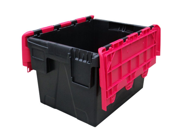 Recycled Plastic Attached Lid Containers - 21 Litres