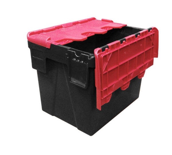 Recycled Plastic Attached Lid Containers - 24 Litres
