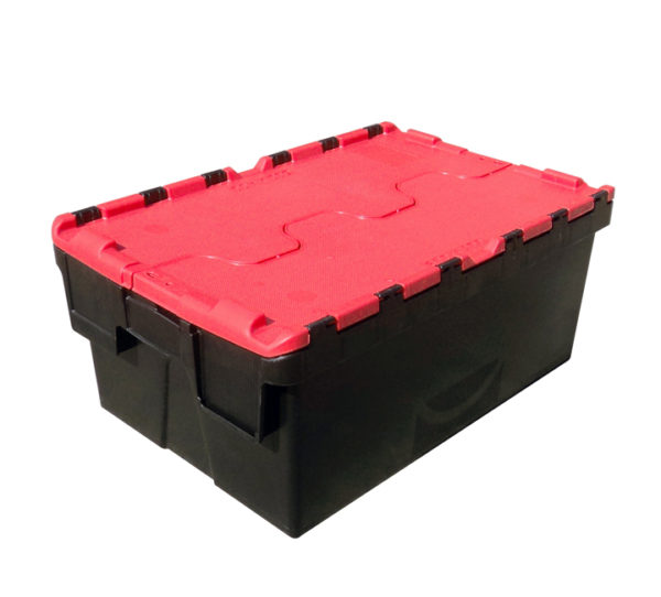Recycled Plastic Attached Lid Containers - 40 Litres