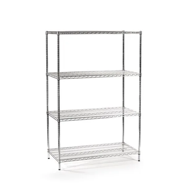Epoxy coated perma plus wire shelving, 1625mm high 4 shelf starter unit - PGRP 808409 PG